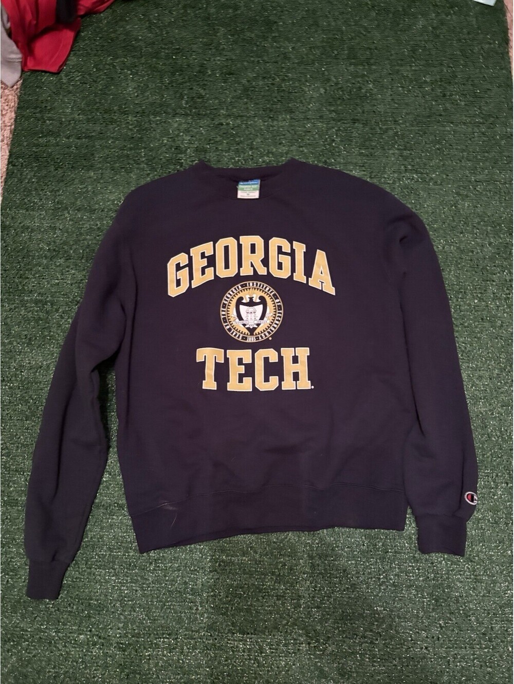 VINTAGE Champion Men's Medium Georgia Tech Yellow Jackets Pullover Sweatshirt